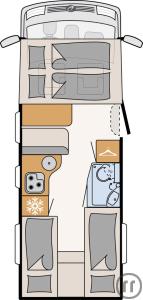 2-Reisemobil Dethleffs Trend I 6877