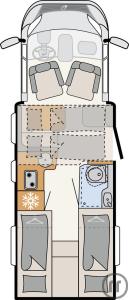 2-Reisemobil Dethleffs Just Camp T 6812 EB