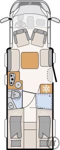 2-Reisemobil Dethleffs Trend Active T 7057 EBL-