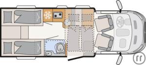 2-Wohnmobil Dethleffs Just Go T 6815 EB+