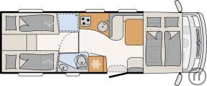 2-Reisemobil Dethleffs Esprit I 7150-2 EB