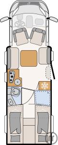 2-Wohnmobil Dethleffs Trend T 7057 EBL-