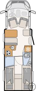 2-Reisemobil Dethleffs Trend T 7057 EB-