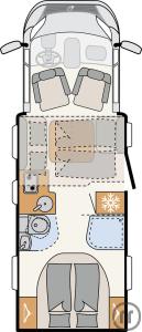 2-Wohnmobil Dethleffs Just Camp T 6752 DBL