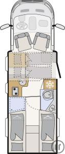 2-Wohnmobil Dethleffs Just Go T 7055 EB