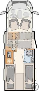 2-Reisemobil Dethleffs Just Camp T 6812 EB