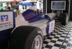 3-Formel 1 Rennsimulator blau/weiss