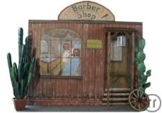 Western-Dekowand "Barber Shop"