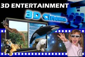 Mobiles 3D Kino / 3D Film-Projektion, Attraktion ! 3D Kino mit 3D LCD Brillen für 20 Personen