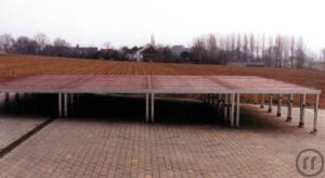 2-BÜTEC Bühnenelemente 2 x 1 m, wetterfeste Holzplatte (dunkelbraun), Höhe ab 20 cm ...