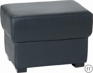 1-Leder Hocker schwarz