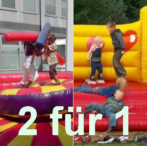 1-Gladiator Game & Hüpfburg im Paket - Kindergeburtstag - Gladiatoren Kampf - Gladiatorens...