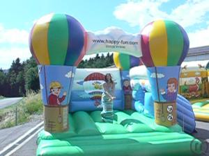 2-Hüpfburg Ballon mit Rutschrohr  4 x 5m  Aktion:   Wochenende zum Tagespreis!