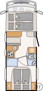 4-Wohnmobil Carado CV 600 PRO o. Aufstd.