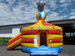 2-Geburtstagshüpfburg Zirkus mit Rutsche - aufblasbar