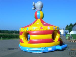 6-Geburtstagshüpfburg Zirkus mit Rutsche - aufblasbar