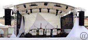 2-Outdoor Bühne, Bühnendach, Rundbogenbühne 4m x 6m