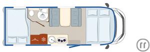2-Wohnmobil Euramobil Activa One 690 HB