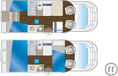 2-Wohnmobil mit bis zu 4 Schlafplätzen