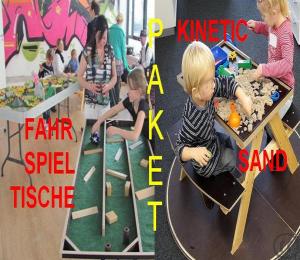 Auto Spieltische - Sandkasten - Kinetic Sand - Holzspieleisenbahn - Carrera Strax - Bowling Bahn -