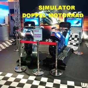 Fahrsimulator Motorrad Simulator - Doppelbike - Doppelmotorrad - Motorradrennen Twin - Rennsimulator