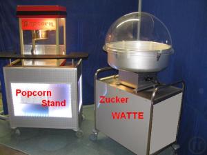 Profi-Popcornmaschine - Popcorn Stand - Messe Zuckerwatte - Zuckerwattemaschine - Zuckerwatte-Maker