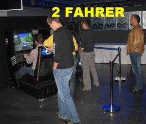 4-Fahrsimulator, Rennsimulator, Simulator, Autosimulator, Rennbahn, Carrera Rennbahn, DTM Simulator