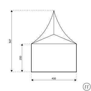 2-Pagodenzelt - 4 x 4 Meter