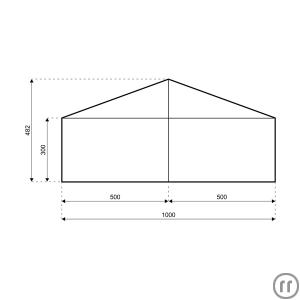 2-Giebelzelt - 10 Meter