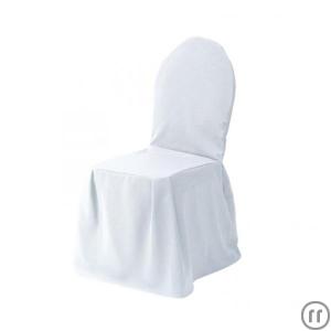 1-Bankettstuhl mit Stuhlhusse weiß
