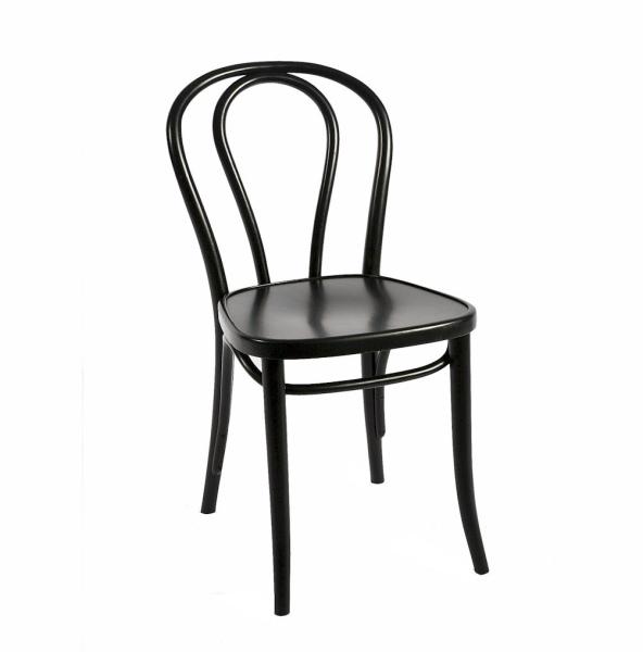 1-"THONET" Stuhl schwarz, ungepolstert
