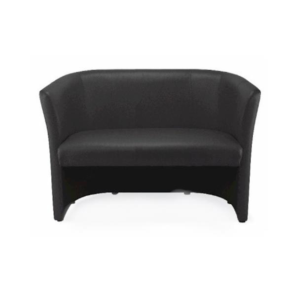 1-"GIACOBELLI 2er-Sofa weiß, schwarz, rot 127 x 60 x 77cm