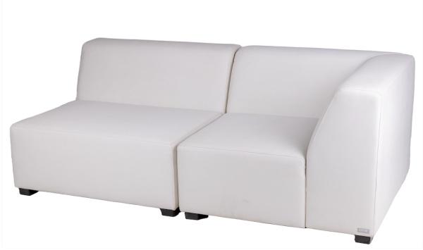 1-"XXL ALLROUND" weiß 95 x 95 x 38cm, h 74cm 
Eckelement