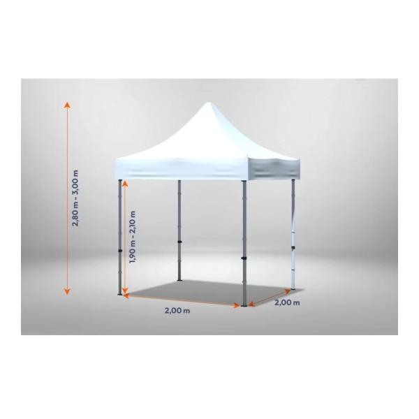 4-2x2 m Faltpavillon, schwarz