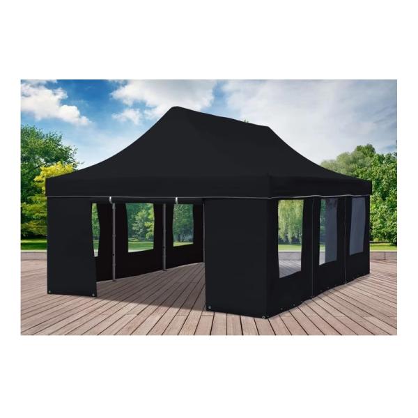 4-4x6 m Faltpavillon, schwarz
