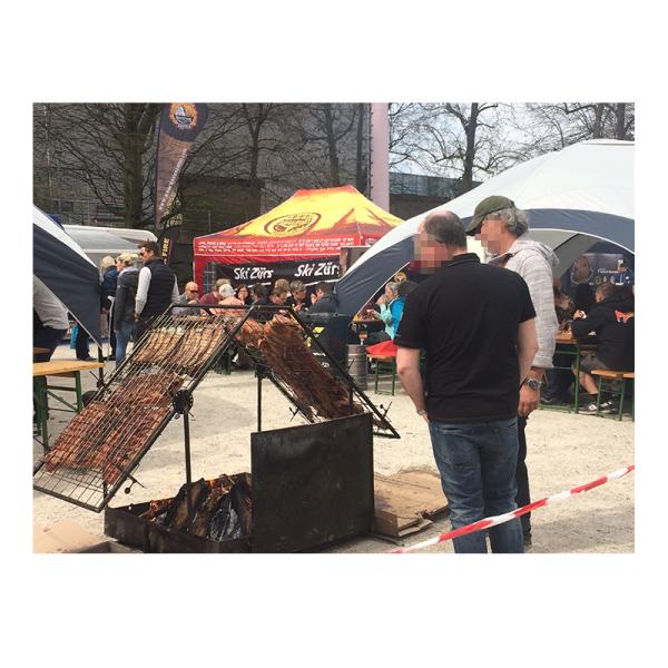 3-Asado Grillgerät, drehbarer Rahmen